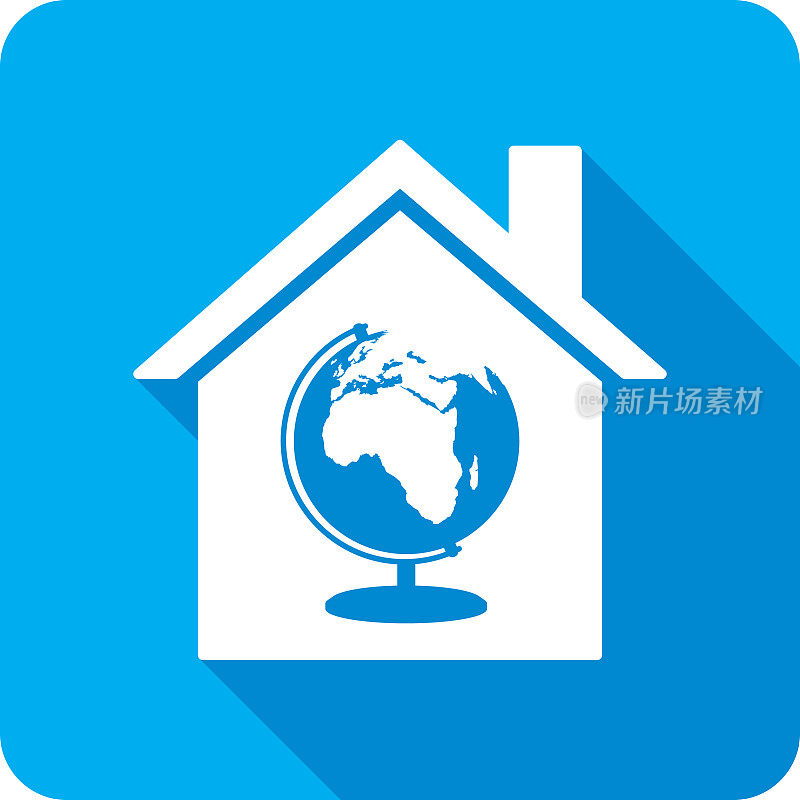 House Globe图标剪影